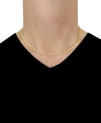 20" Open Curb Link Chain Necklace (5-3/4mm) in Solid 14k Gold