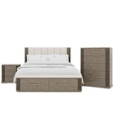 Frandlyn 3pc Bedroom Set (King Storage Bed + Chest + Nightstand)