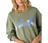 O'Neill Juniors' Oversized Graphic Crewneck Sweatshirt