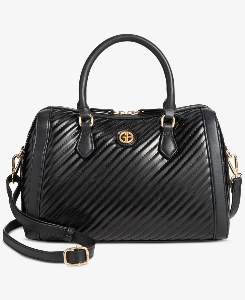 Giani Bernini Small Quilted Patent Dip Satchel, Created for Macy's