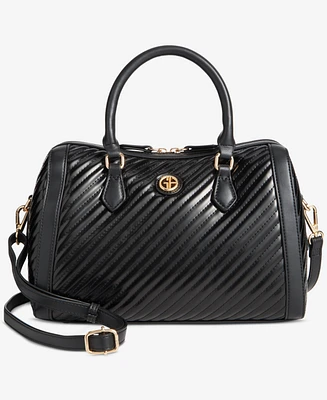 Giani Bernini Small Quilted Patent Dip Satchel, Created for Macy's