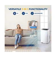 SereneLife Portable Air Conditioner, 14,000 Btu, Built-in Dehumidifier & Fan