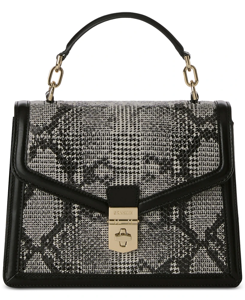 Brahmin Hallie Spark Small Leather Satchel