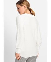 Olsen Women's Feather Yarn Sweater