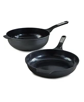 BergHOFF Leo Phantom 2pc Nonstick Ceramic Stir Fry Cookware Set, Recycled