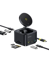 Baseus Charging Station Wireless Charger Magnetic Charging 15W with 7-Port Hub,MagPro 2