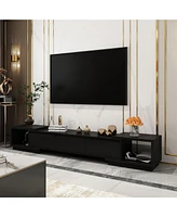 Homsee Extendable Tv Stand Entertainment Center White Wood Media Console