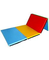 BalanceFrom Fitness 120 x 48" Folding Gymnastics Exercise Mat, Multi (2 Pack)