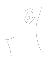 Bling Jewelry Tiny Purple Cubic Zirconia Simulated Amethyst Cz Butterfly Stud Earrings .925 Sterling Silver