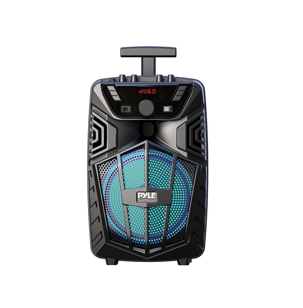 Pyle 8” Bluetooth Portable Pa Speaker With Microphone & Stand