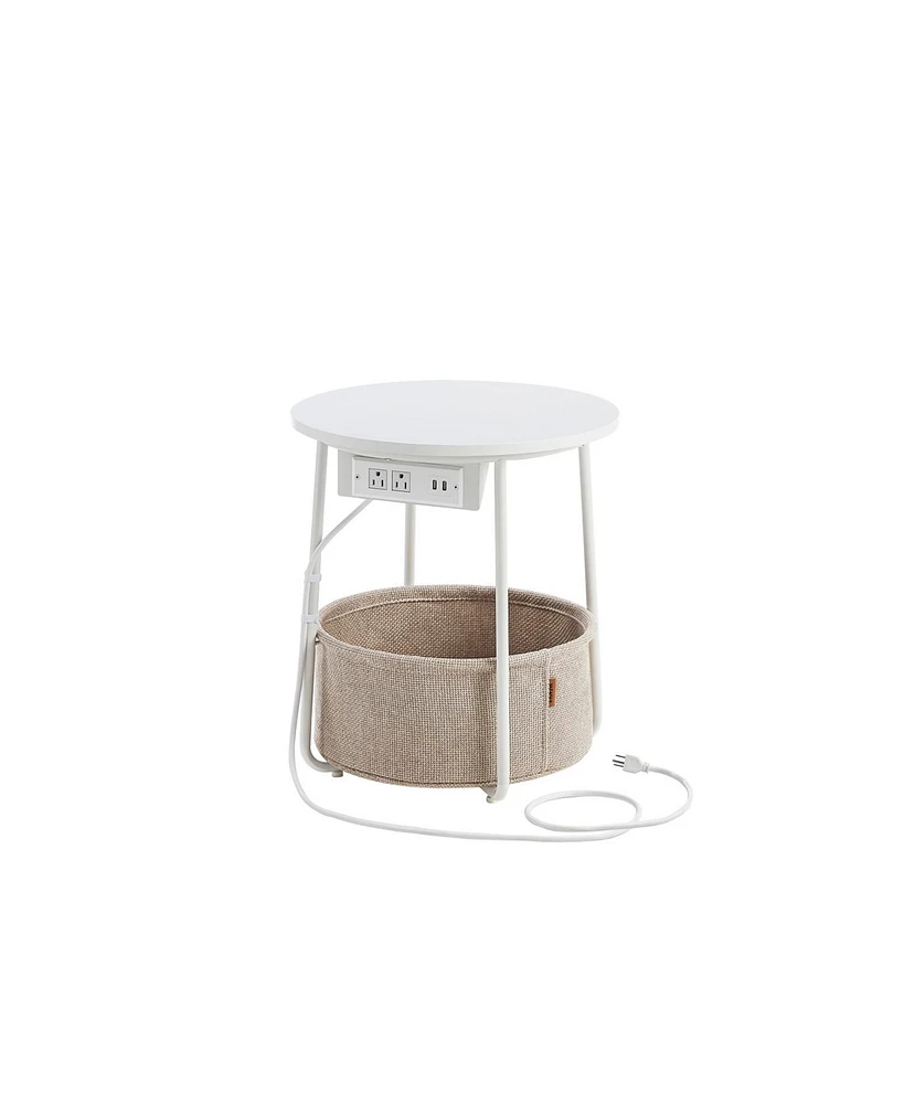 Slickblue Side Table with Charging Station