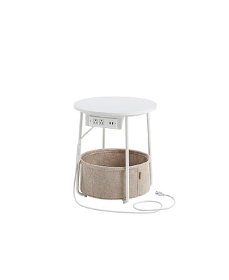 Slickblue Side Table with Charging Station