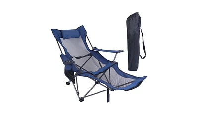 Slickblue Foldable Camping Chair – Heavy Duty Steel, 330LBS Load Capacity, Collapsible with Reclining Feature