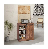 Slickblue Brown Kitchen Sideboard Storage Cabinet- Stylish and Functional Organizer for Kitchen Essentials