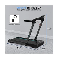 SereneLife Folding Motorized Treadmill Machine with Smart Speed Control