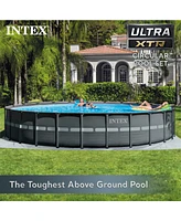 Intex 18Ft x 52In Ultra Xtr Frame Round Above Ground Swimming Pool Set with Pump