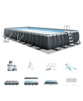 Intex 32' x 16' x 52" Ultra Xtr Rectangular Outdoor Swimming Pool Set with Pump