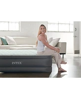 Intex PremAire I Fiber-Tech Elevated Airbed Mattress with Built-In Pump, Queen