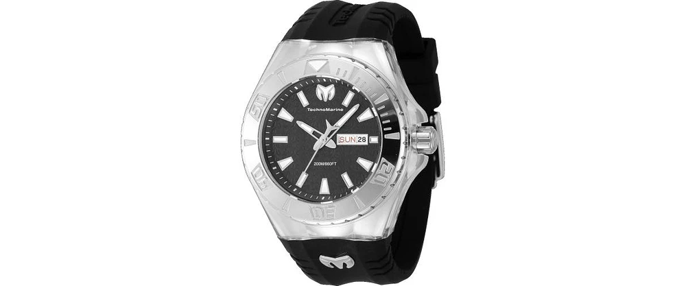 TechnoMarine Men's Tm-122006 Cruise Quartz 3 Hand Black Dial Watch