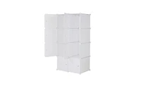 Slickblue 8-Cube Stackable Plastic Organizer Storage Unit