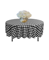 Slickblue Polyester Gingham Checkered 90-Inch Round Tablecloth