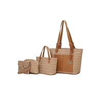 Mkf Collection Havenly Signature Tote Bag – 4 Pcs set by Mia K