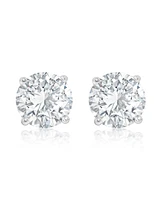 Suzy Levian New York Suzy Levian Sterling Silver Round-Cut Cubic Zirconia Earring Studs 8mm 4 cttw