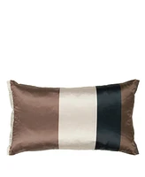 Designers Guild Kasuti Taupe Satin Embroidered Decorative Pillow