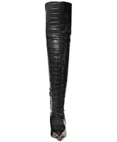 Michael Kors Women's Cosmo Croco-Embossed Over-The-Knee Boots