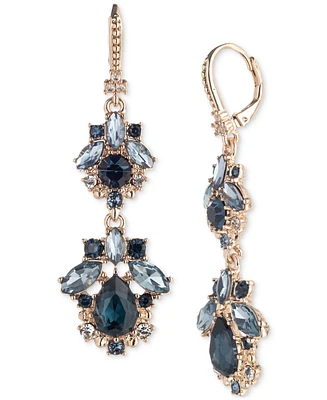 Marchesa Mixed Cut Crystal & Stone Double Drop Earrings