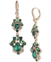 Marchesa Mixed Cut Crystal & Stone Double Drop Earrings