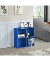 Kings Brand Furniture - 4-Cube Children's Bookcase, Kids Toy Storage Shelf Organizer for Playroom, Bedroom, Nursery School