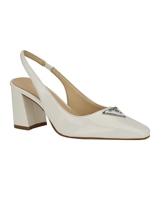 Guess Women's Valinda Slingback Snip Toe Block Heel Sandal