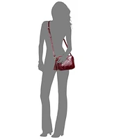 Patricia Nash Josie Small Rectangle Bark Leaves Leather Crossbody, Created for Macy's