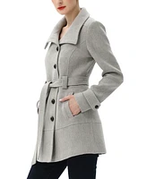 Kimi + Kai Women's Alycia Belted Boucle Wool Coat