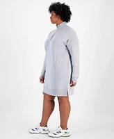 Id Ideology Plus Size Fleece 1/4-Zip Dress, Created for Macy's