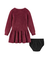 Andy & Evan Baby Girls Red Sweater Dress Bloomers Set