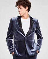 Tinsel Mens Regular Fit Velvet Suit Separates