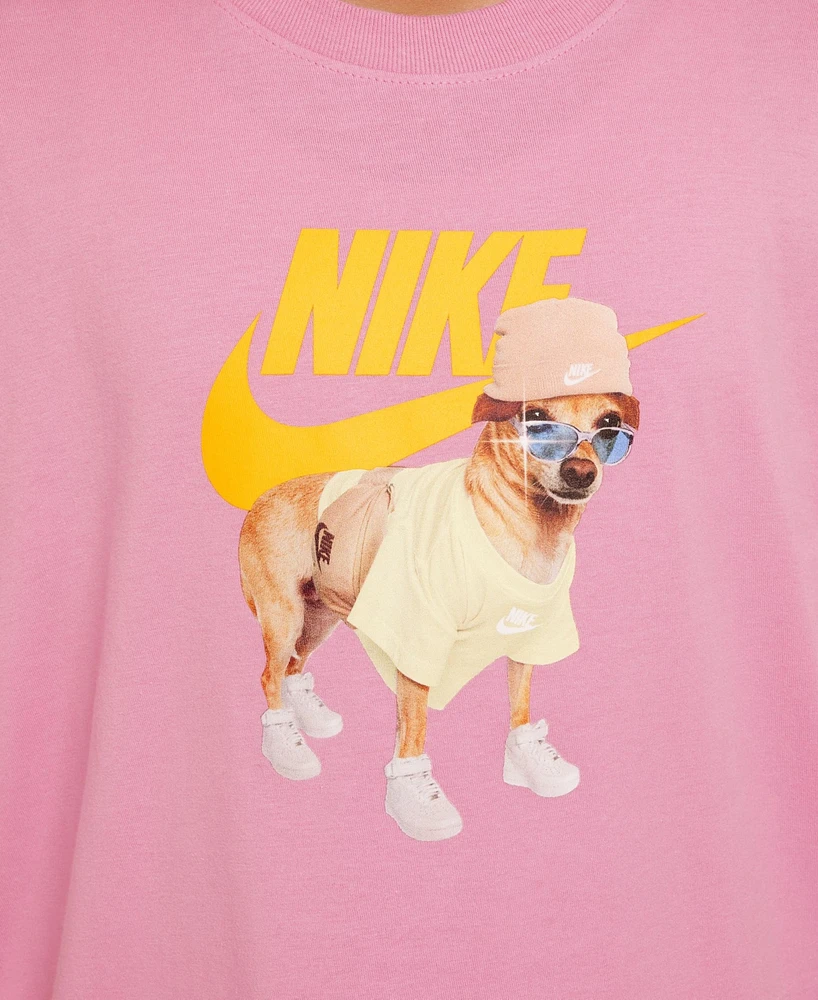 Nike Big Girls Sportswear Printed Crewneck T-Shirt