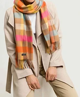 Fraas Color Block Cash Mink Scarf