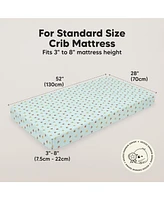 KeaBabies 2pk Fitted Crib Sheets for Boys, Girls, Organic Baby Sheet, Standard Nursery Sheet Cover