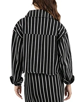 Hurley Juniors' Striped Sloan Cropped Jacket