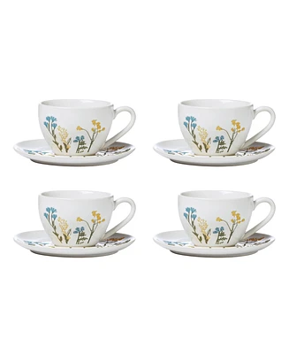 Lenox Wildflowers Espresso Cup & Saucer, Service for 4