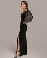 Donna Karan New York Women's Velvet Evening Gown