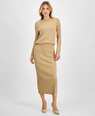 Bar Iii Women's Ribbed Maxi Skirt, Exclusively at Macy's