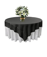 Slickblue 72x72 Inch Square Tablecloth Durable Polyester Poplin, Ideal for Dining & Events