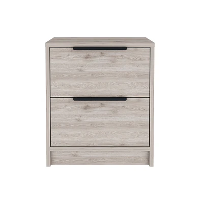 Depot E-shop Egeo Nightstand, Two Drawers, Superior Top