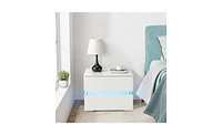 Slickblue Led Double-Sided Cabinet Bedside Table for Modern Bedrooms