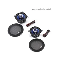 Pyle 4" Two-Way Car Speakers, 180 Watt, Blue