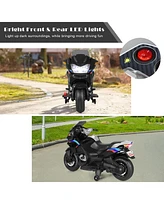 12V Kids Ride On Motorcycle Electric Motor Bike w/ Training Wheels & Light